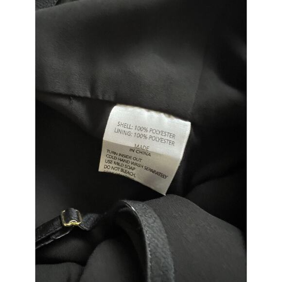 Shona Joy Avery Knot Front Mini Dress Womens 4 Black White Polka Dot Sleeveless - Picture 9 of 9